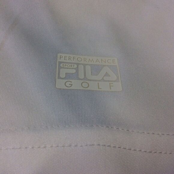 Fila Golf Polo Men’s Size L White Blue Athleisure Sport Performance Casual Beach - Picture 4 of 11
